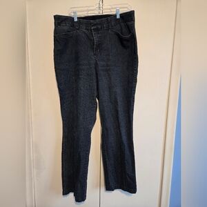 Christopher & Banks Straight‎ Leg Signature Comfort Dark Blue Jeans